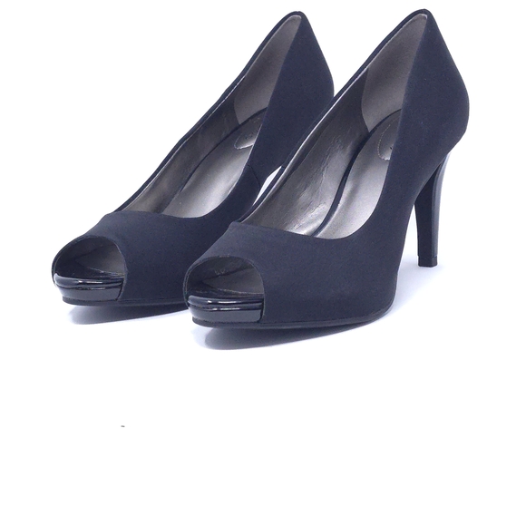 Bandolino Shoes - Bandolino Rainaa Stretch Lycra Pointed Toe Pumps Black Size 7M